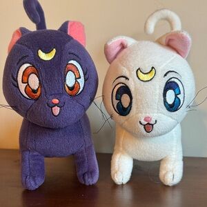 Naoko Takeuchi Sailor Moon Luna & Artemis Plush Set